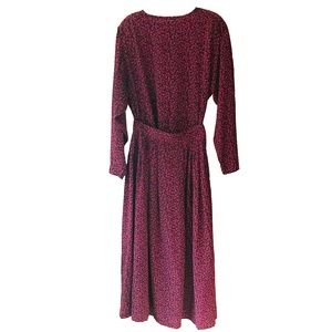 VINTAGE ORCHID Red & Navy Floral Skirt and Top Set Size 10